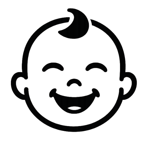 smily baby round bkg white